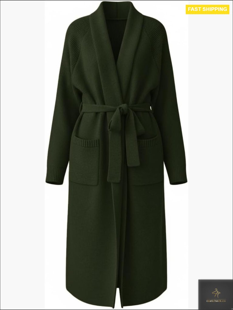 Long Chunky Cardigan Open Front Oversized Casual Knit Coatigan Duster Winter